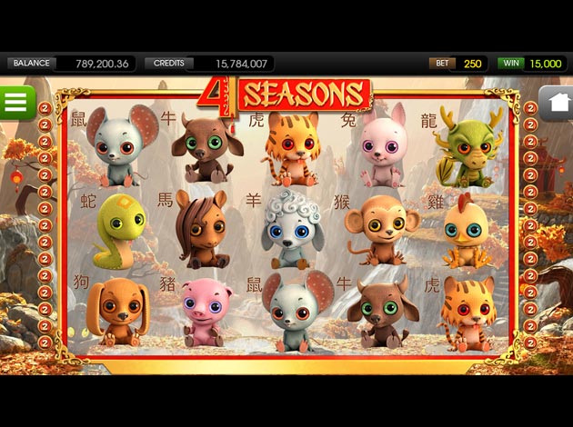 4 Seasons mobile slot game screenshot image