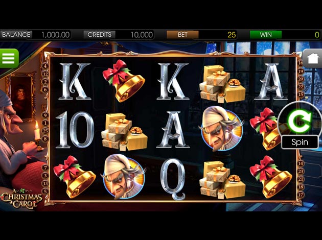 A Christmas Carol mobile slot game screenshot image