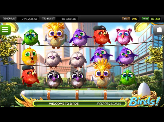 Birds mobile slot game screenshot image