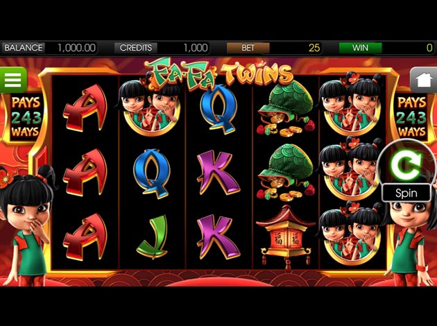 Fa-Fa Twins mobile slot game screenshot image