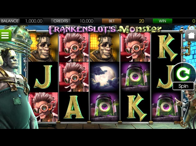 Frankenslot’s Monster mobile slot game screenshot image