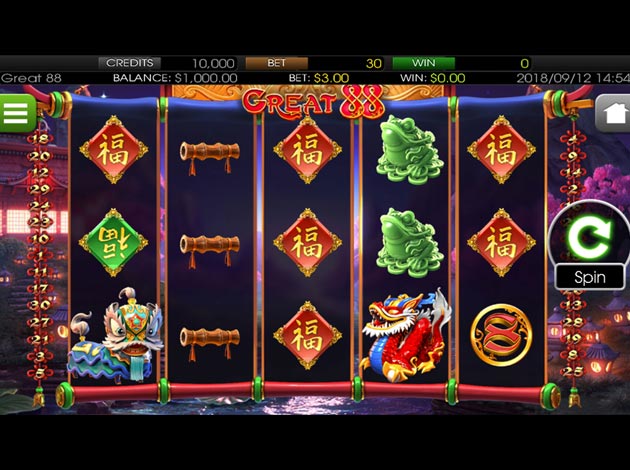 Great 88 mobile slot game screenshot image