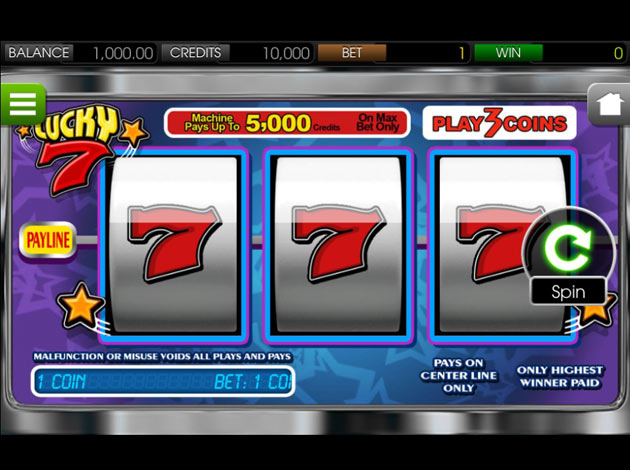Lucky 7 Mobile Slot Game screenshot image