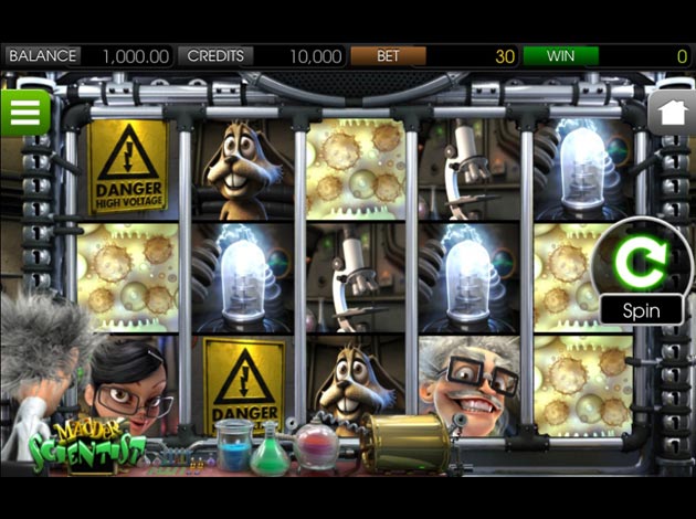 Madder Scientist Mobile Slot Game screenshot image