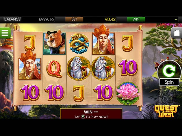 Quest to the West mobile slot game screenshot image