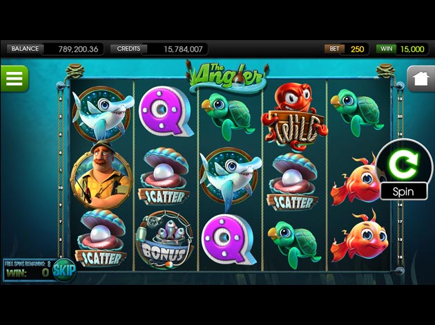 The Angler mobile slot game screenshot image