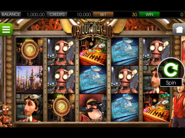 The Curious Machine mobile slot game screenshot image