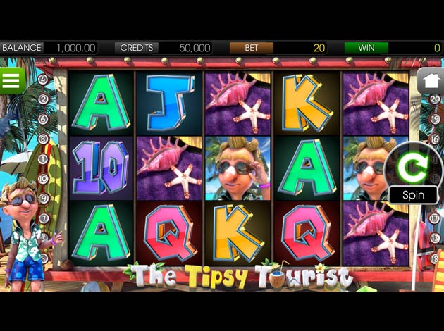 The Tipsy Tourist mobile slot game screenshot image