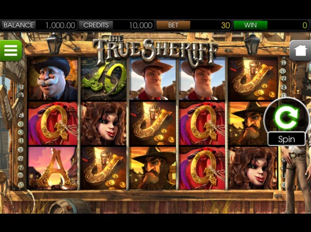 The True Sheriff mobile table game screenshot image