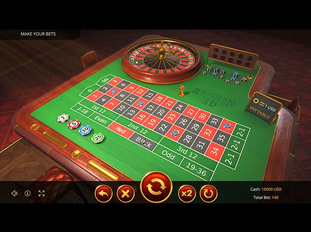 American Roulette 3D mobile slot game screenshot image