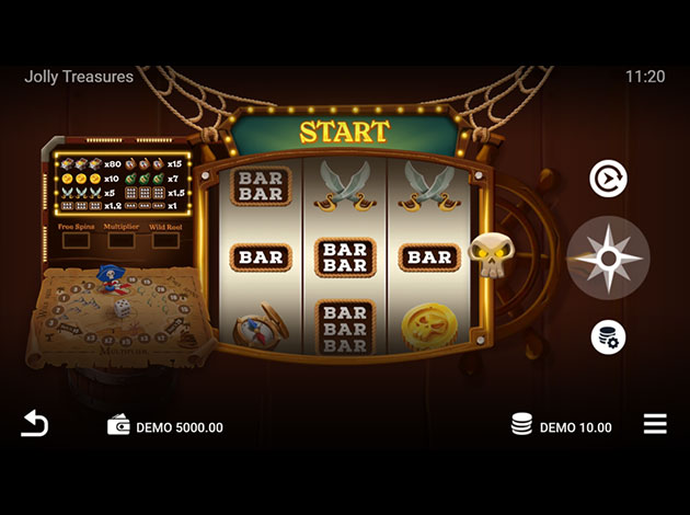  Jolly Treasure mobile slot game screenshot image