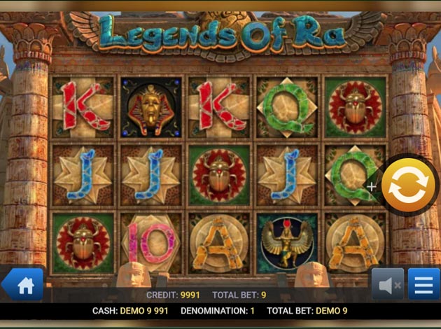 Legend of Ra mobile slot game screenshot image
