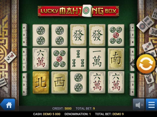 Lucky Mahjong Box mobile slot game screenshot image
