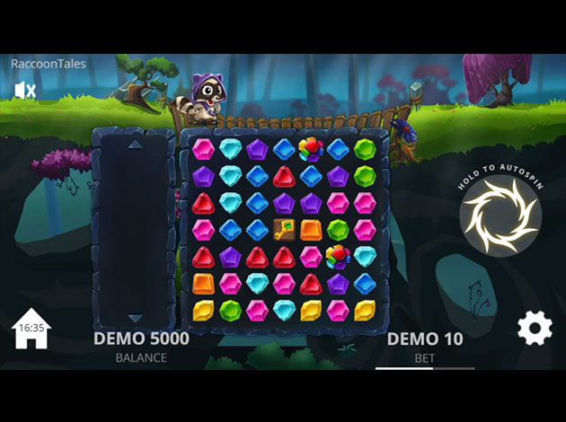  Raccoon Tales mobile slot game screenshot image