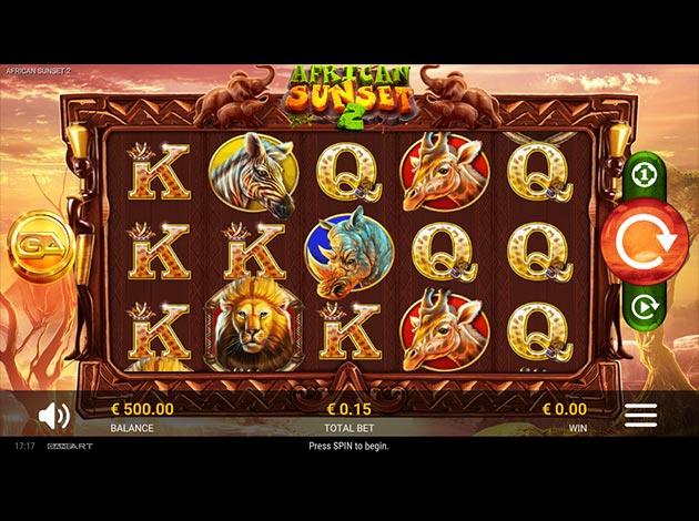  African Sunset 2  mobile slot game screenshot image