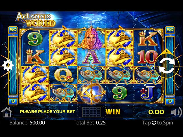  Atlantis World slot game mobile screenshot image