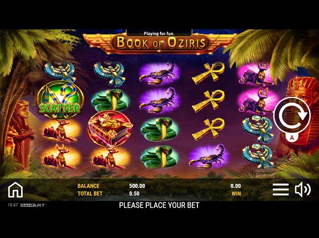  Book of Oziris slot game mobile screenshot image