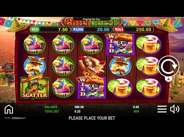 Chili Quest mobile slot game screenshot image