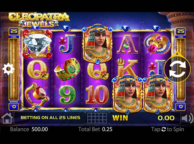  Cleopatra Jewels slot game mobile screenshot image
