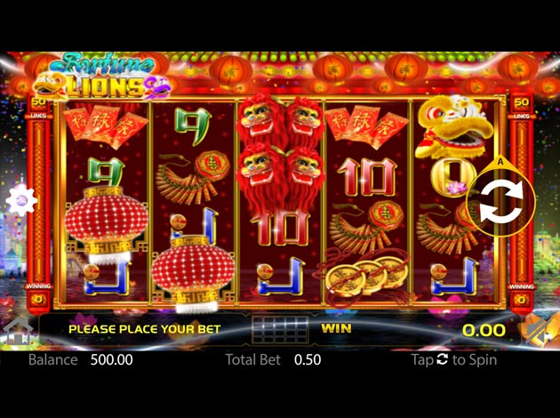  Fortune Lions slot game mobile screenshot image