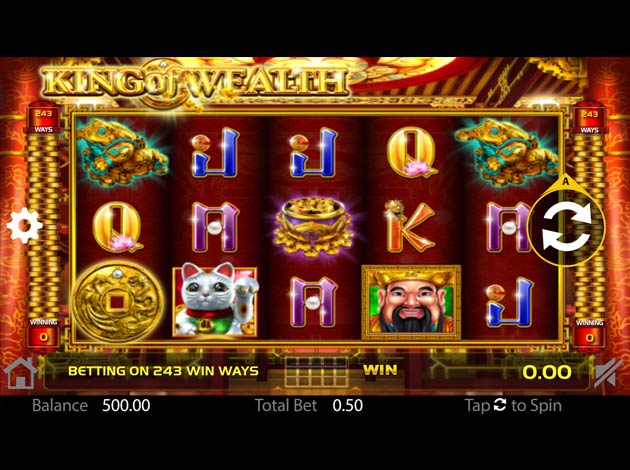 King Of Wealth slot game mobile screenshot image