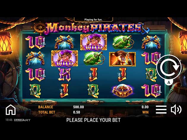  Monkey Pirates slot game mobile screenshot image