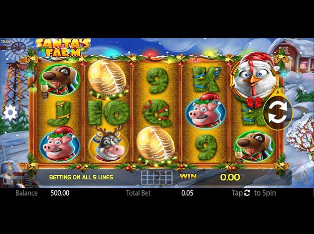  Santa's Farm slot game mobile screenshot image