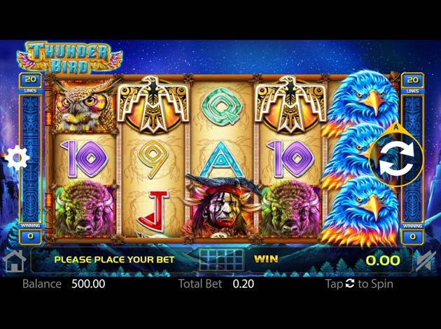 Thunder Bird slot game mobile screenshot image