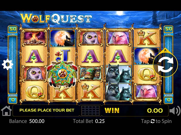 Wolf Quest slot game mobile  screenshot image