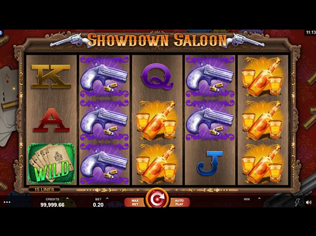 Showdown Saloon mobile slot game screenshot image