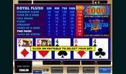 Jacks or Better Video Poker game screenshot image