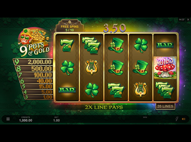 9 Pots of Gold  Slot Game Screenshot Image