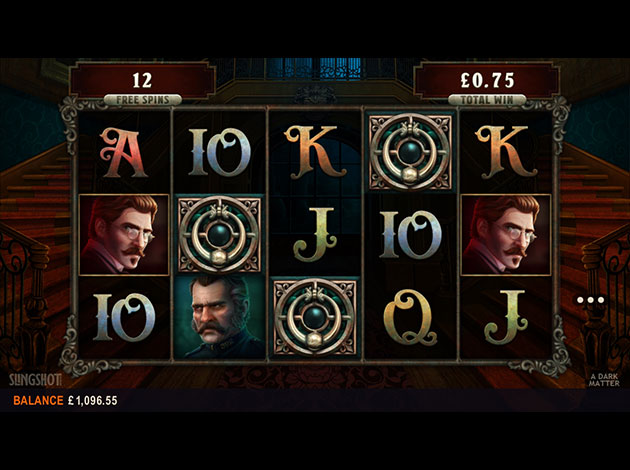 A Dark Matter mobile slot game screenshot image