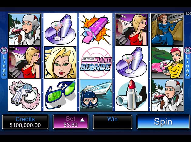 Agent Jane Blonde mobile slot game screenshot image