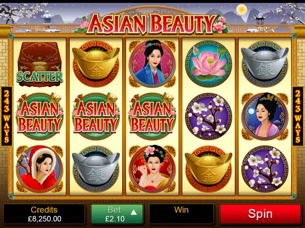 Asian Beauty mobile slot game screenshot image