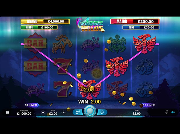 Aurora Wilds mobile slot game screenshot image