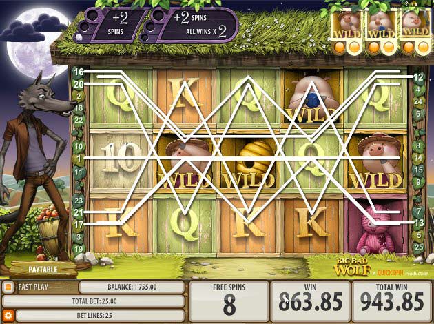 Big Bad Wolf mobile slot game screenshot image