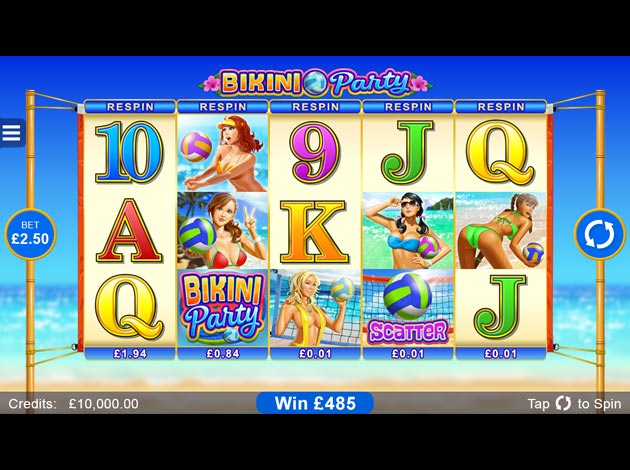 Bikini Party mobile slot game screenshot image