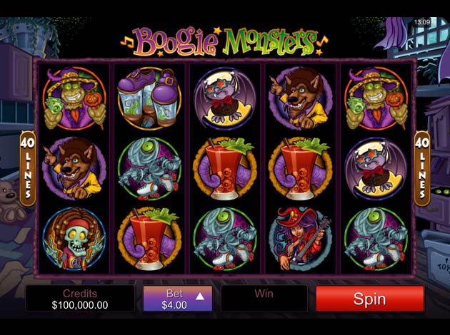Boogie Monsters mobile slot game screenshot image