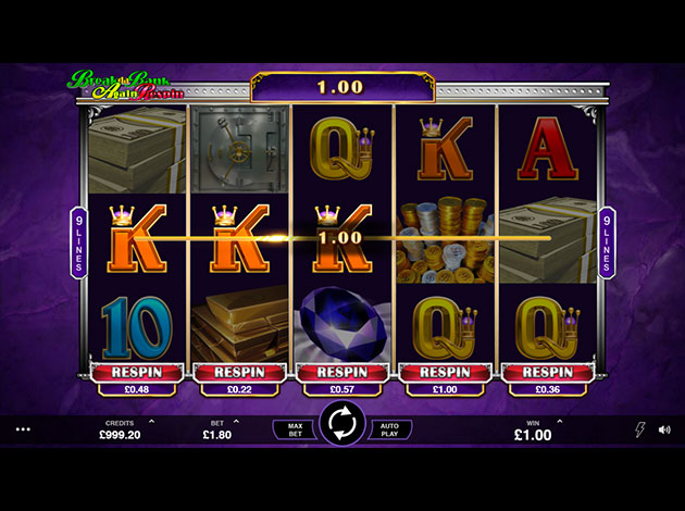  Break Da Bank Again Respin mobile slot game screenshot image