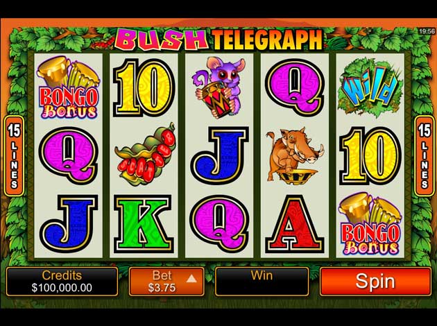 Bush Telegraph mobile slot game screenshot image