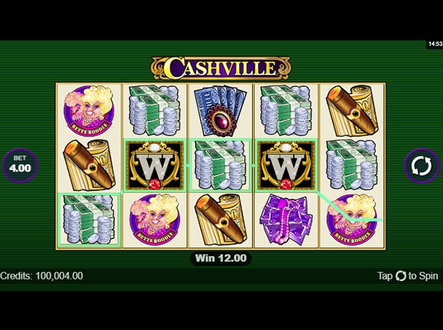 Cashville mobile slot game screenshot image