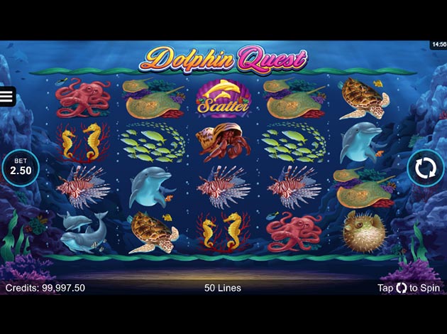  Dolphin Quest mobile slot game screenshot image