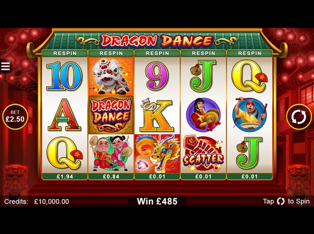 Dragon Dance mobile slot game screenshot image