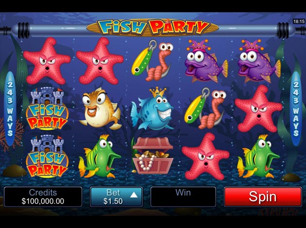 Fish Party mobile slot game screenshot image