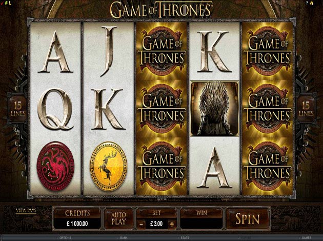 Game of Thrones: 15 Lines mobile slot game screenshot image