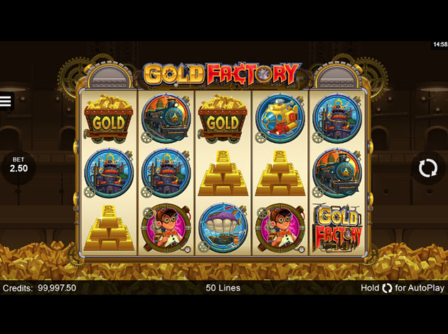 Gold Factory mobile slot game screenshot image