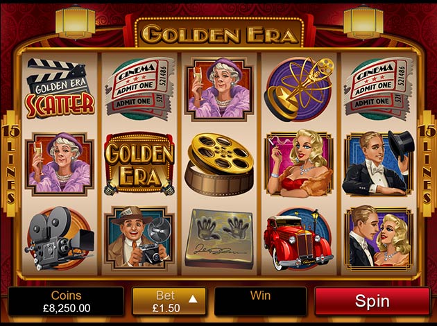 Golden Era mobile slot game screenshot image