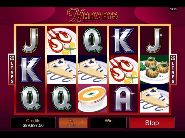 Harveys mobile slot game screenshot image