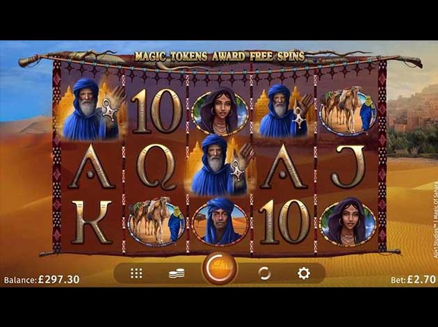 Magic of Sahara mobile slot game screenshot image